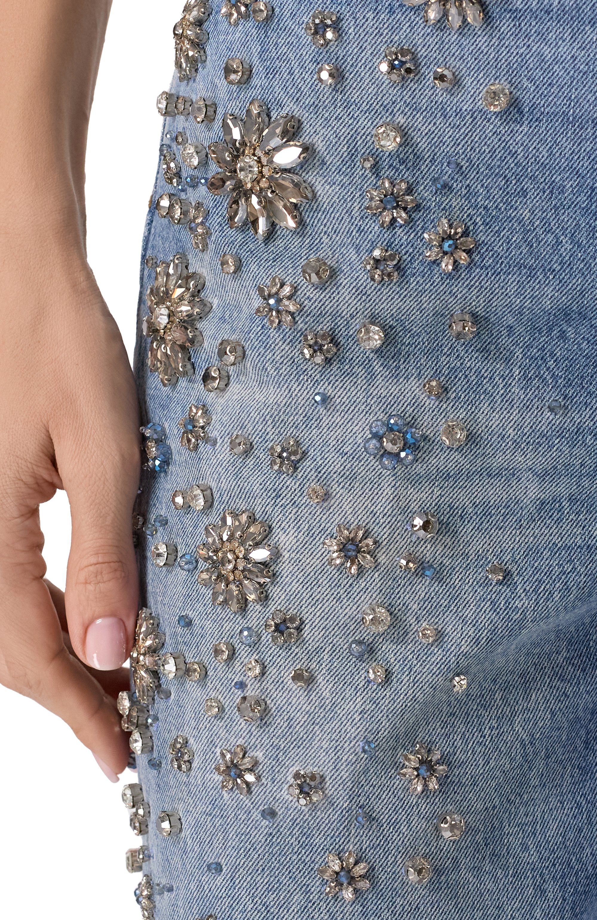 Джинсы с отделкой стразами DICE KAYEK, арт. SS25P332, фото 5