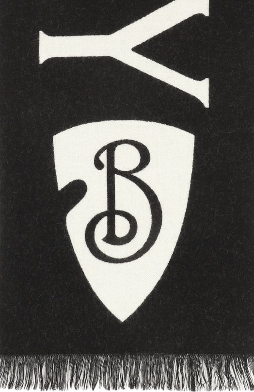 Шерстяной шарф Burberry 8109563 Чёрный  8109563 Фото 4