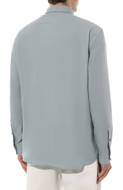 Рубашка из хлопка и кашемира ZEGNA, арт. UCX44A6/SRF5013, фото 4