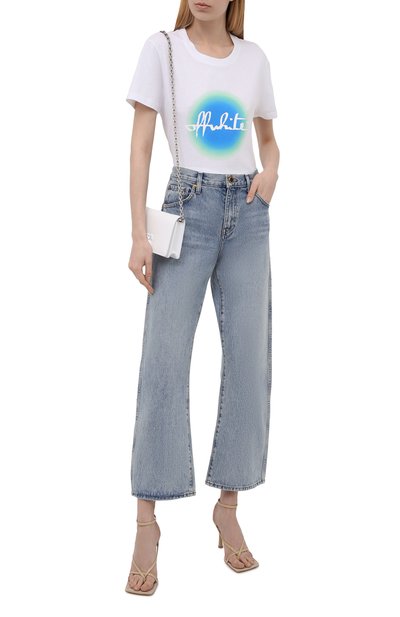 Хлопковая футболка OFF-WHITE белого цвета по цене 21300 руб., арт. 0WAA049R21JER006, фото 2 Хлопковая футболка OFF-WHITE, арт. 0WAA049R21JER006, фото 2