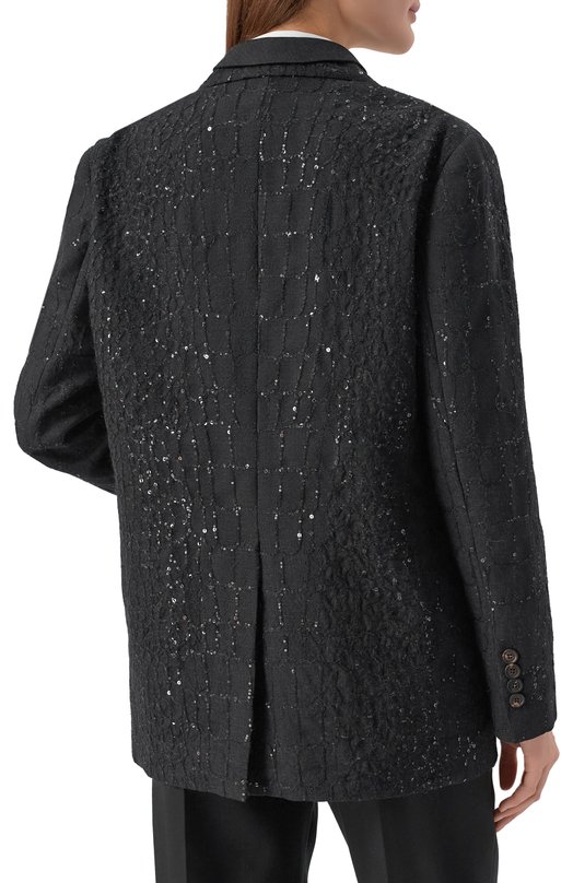 Шерстяной жакет Brunello Cucinelli MD9207392P Серый  MD9207392P Фото 4