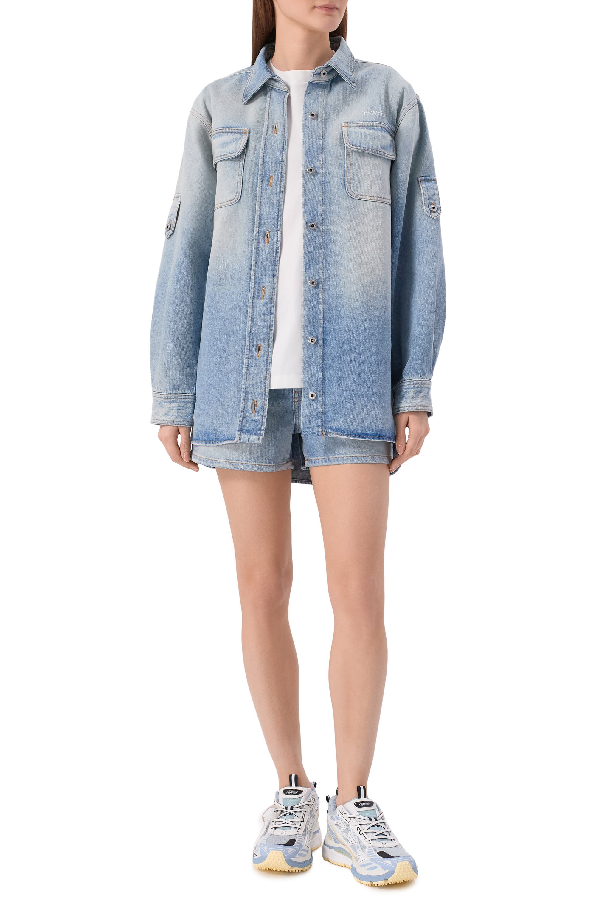 Джинсовая рубашка half arrow OFF-WHITE, арт. 0WYQ006S26DEN002, фото 2