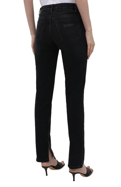 Джинсы GANNI темно-серого цвета по цене 15550 руб., арт. F6020, фото 4 Джинсы GANNI, арт. F6020, фото 4
