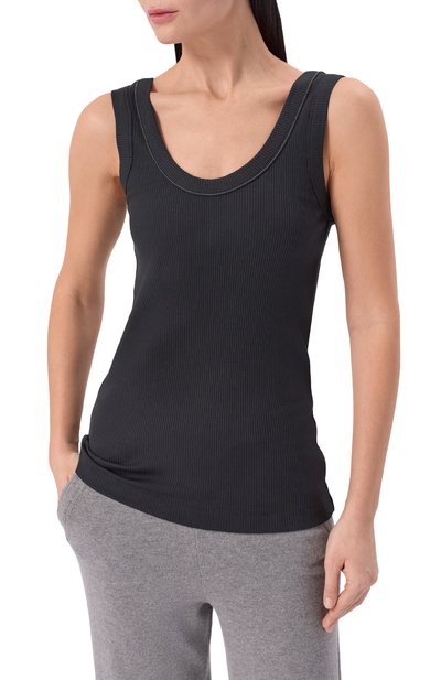 Хлопковая майка BRUNELLO CUCINELLI, арт. MG902FP100, фото 3