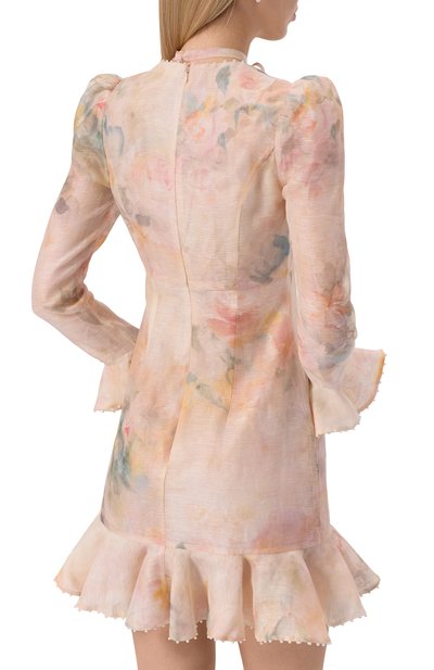 Платье изо льна и шелка ZIMMERMANN светло-розового цвета по цене 210000 руб., арт. 2338DR251, фото 4 Платье изо льна и шелка ZIMMERMANN, арт. 2338DR251, фото 4