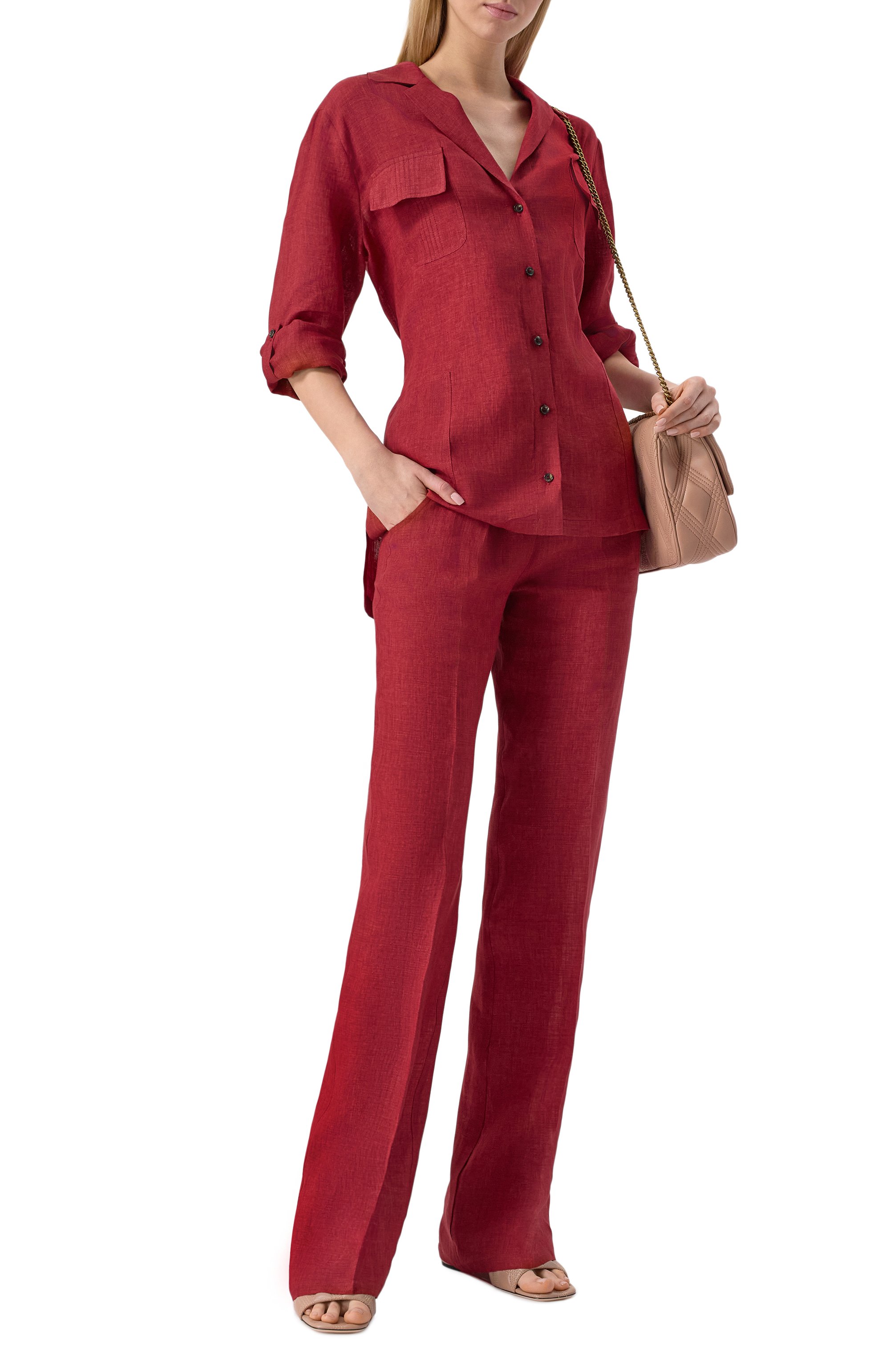 Льняные брюки KITON, арт. D48122K0903, фото 2