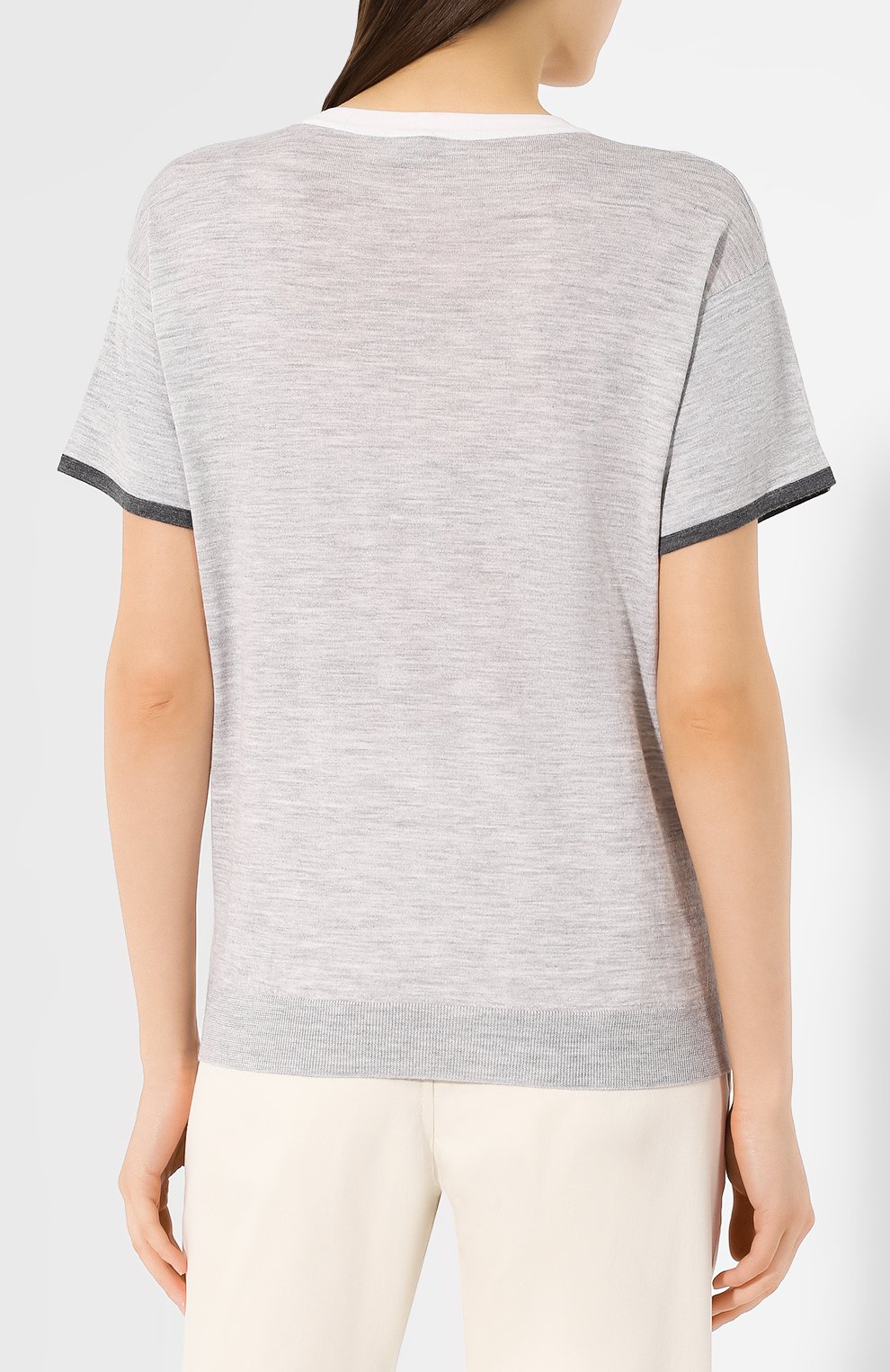 Футболка из смеси шерсти и кашемира BRUNELLO CUCINELLI, арт. M14812700P, фото 4