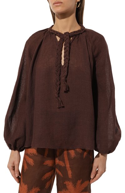 Льняная блузка MANEBI, арт. F57MY, фото 3