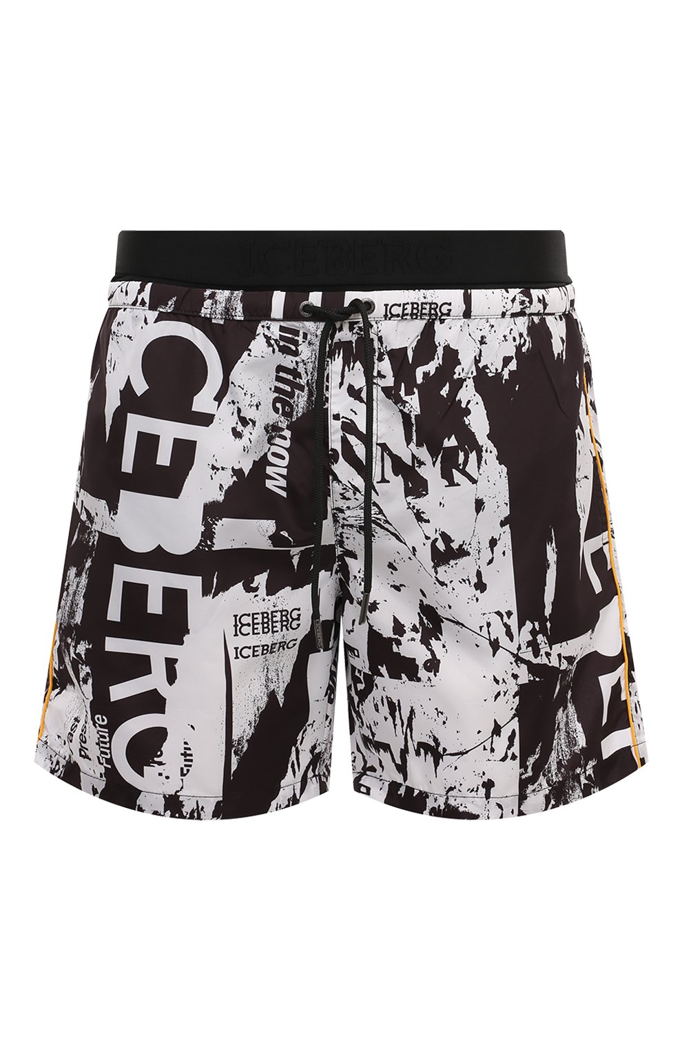 Плавки-шорты ICEBERG черно-белого цвета по цене 7780 руб., арт. ICE4MBM06, фото 1 Плавки-шорты ICEBERG, арт. ICE4MBM06, фото 1
