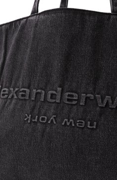 Женская сумка-тоут punch medium ALEXANDER WANG темно-серого цвета, арт. 20125T30T | Фото 3 (Материал сплава: Проставлено; Драгоценные камни: Проставлено; Размер: medium; Материал: Текстиль)