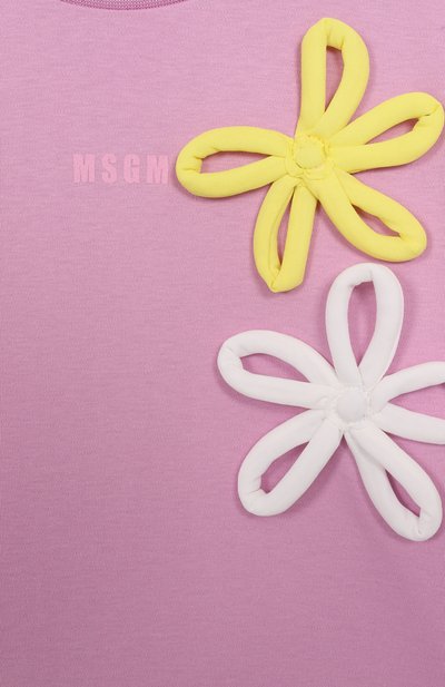 Хлопковая футболка MSGM KIDS, арт. S5MSJGTH118, фото 3