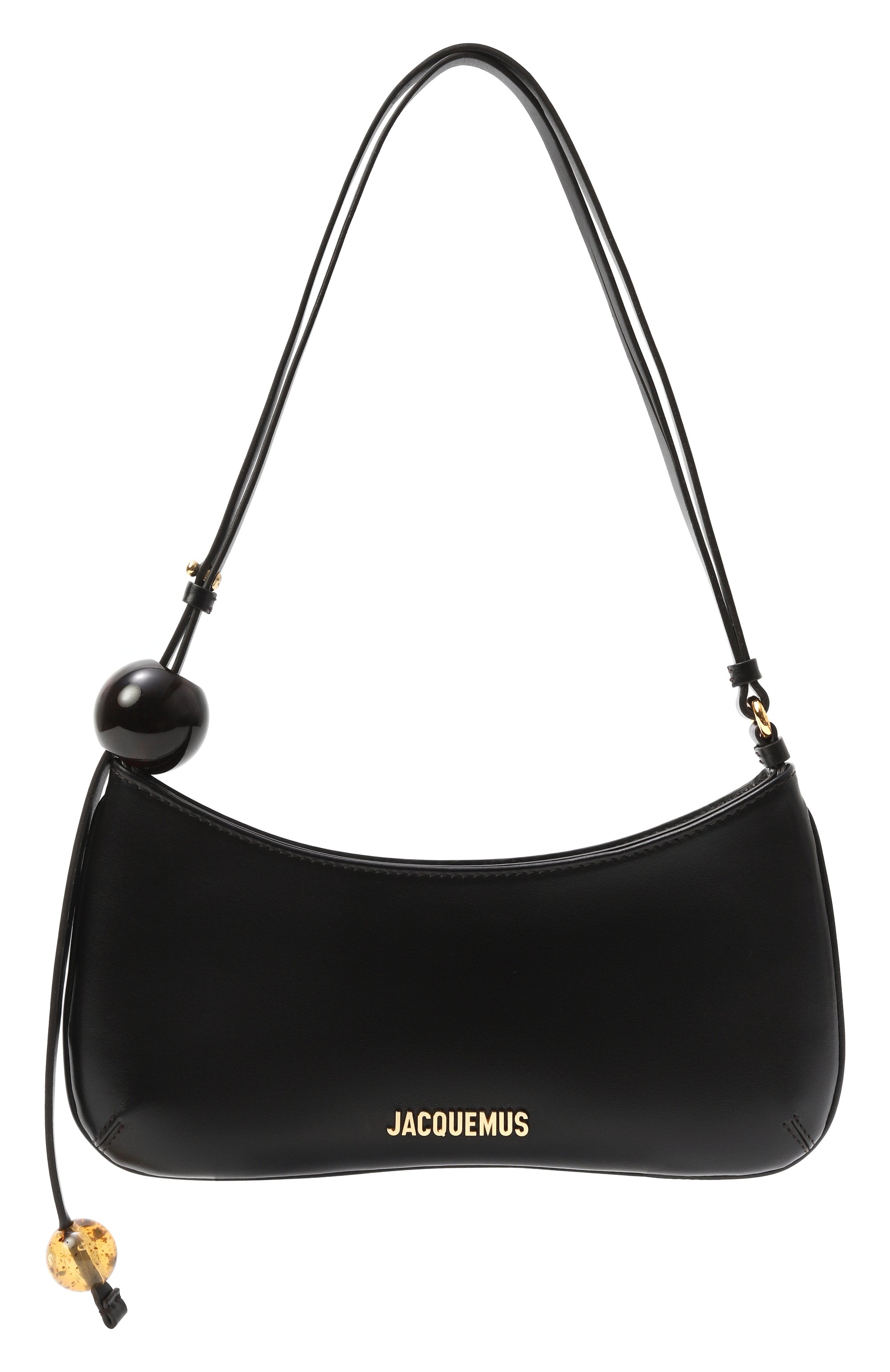 Сумка le bisou perle JACQUEMUS черного цвета по цене 89350 руб., арт. 23E/231BA057-3000, фото 1 Сумка le bisou perle JACQUEMUS, арт. 23E/231BA057-3000, фото 1