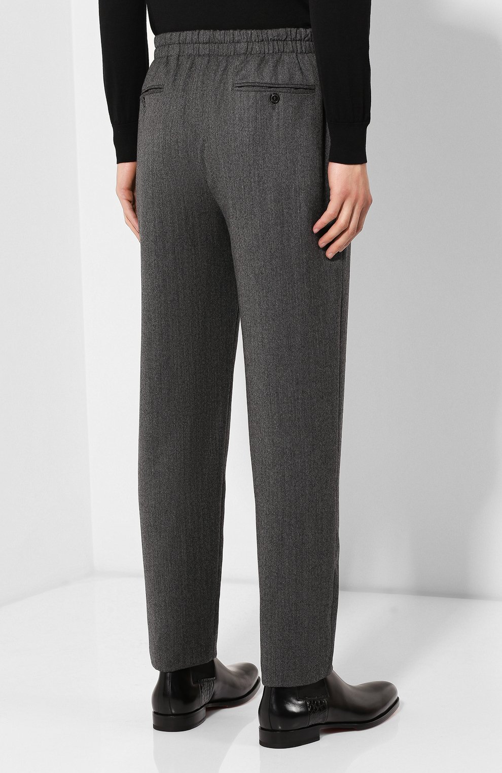 Шерстяные брюки GIORGIO ARMANI, арт. 9SGPP05M/T018Z, фото 4