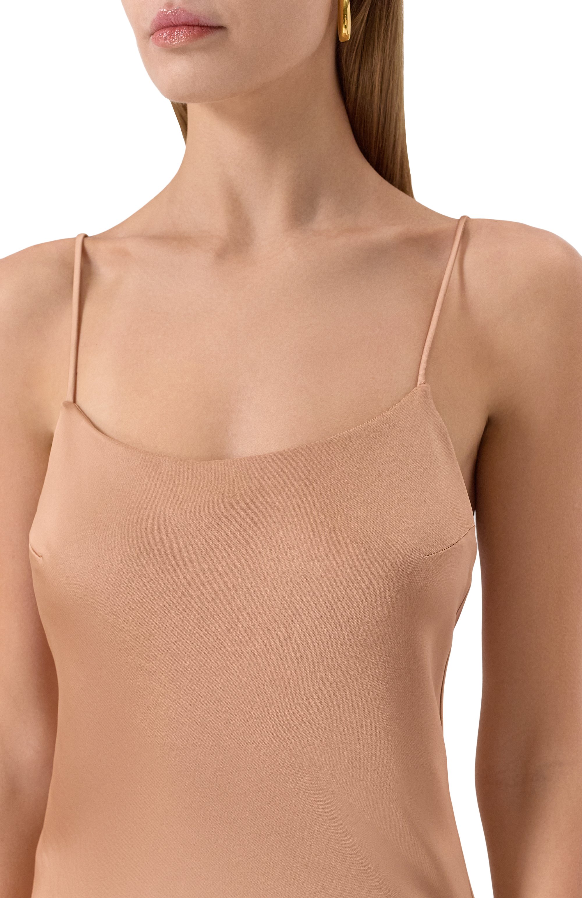 Атласное платье THE ANDAMANE светло-розового цвета по цене 59950 руб., арт. T170130A/TNP229, фото 5 Атласное платье THE ANDAMANE, арт. T170130A/TNP229, фото 5