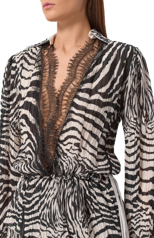 Платье из вискозы Blumarine 2A802A Чёрно-белый  2A802A Фото 4