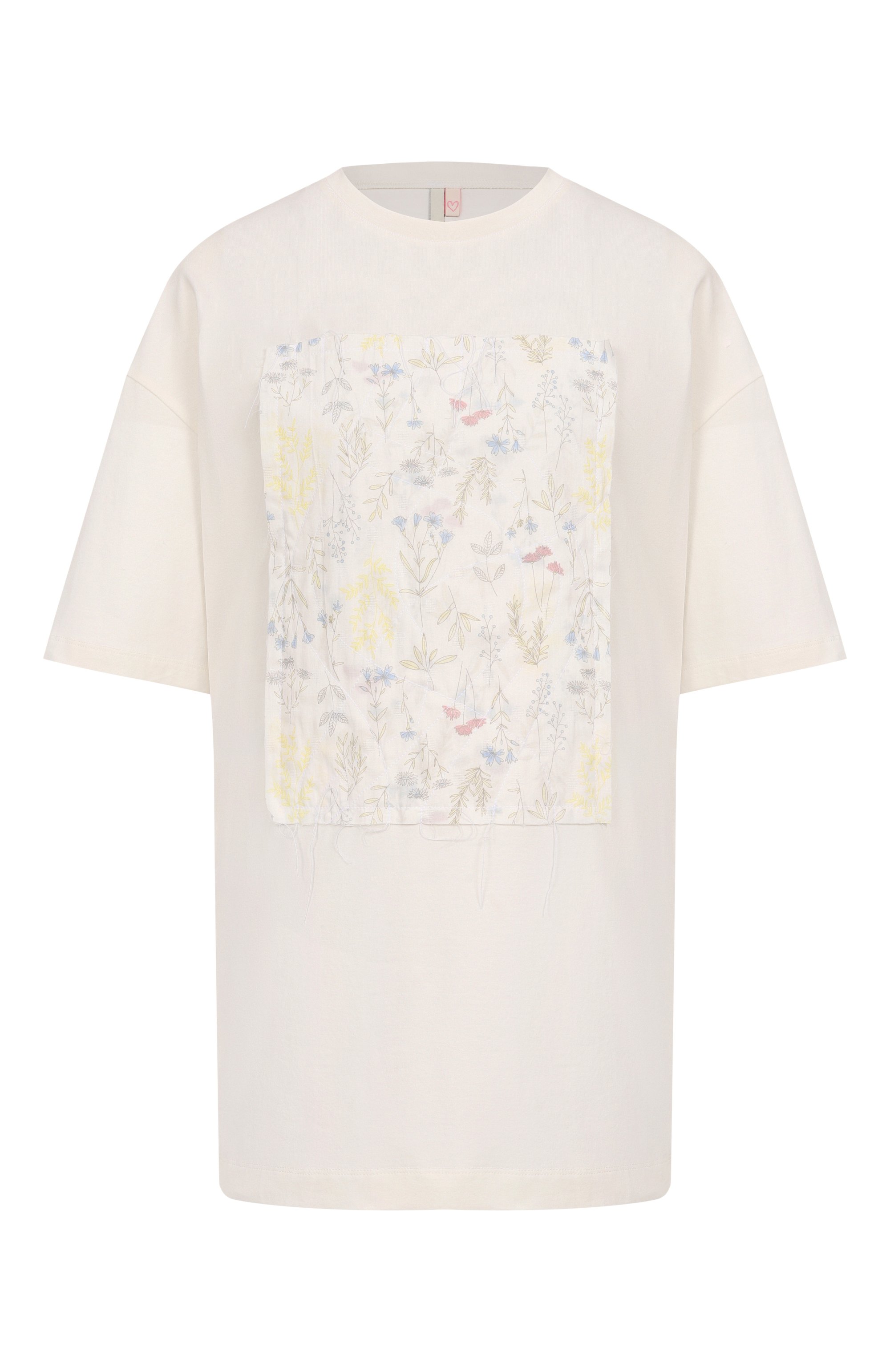 Хлопковая футболка PE молочного цвета по цене 14380 руб., арт. PESS25-17.1.62.10, фото 1 Хлопковая футболка PE, арт. PESS25-17.1.62.10, фото 1