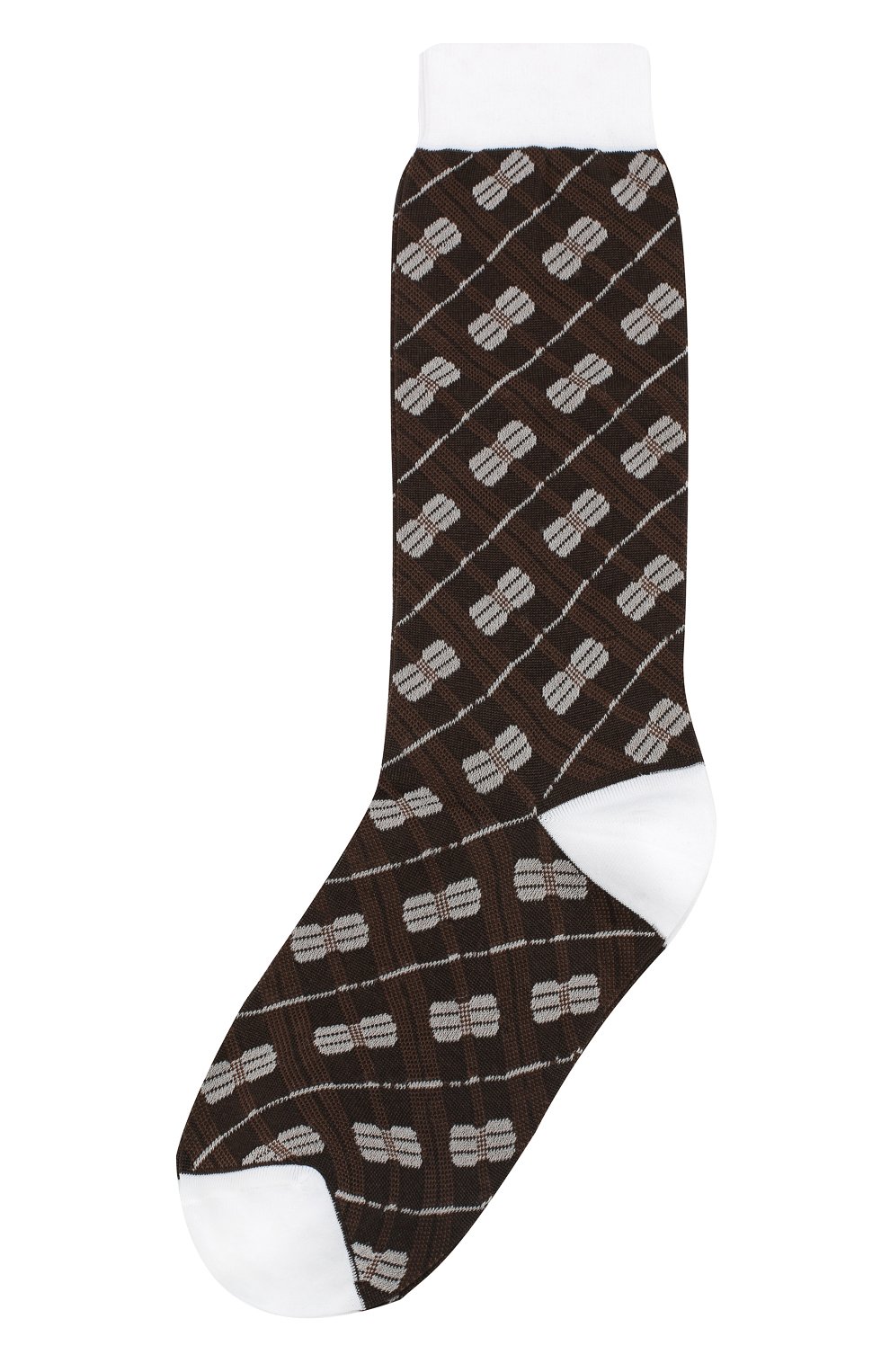Хлопковые носки MARNI коричневого цвета по цене 3995 руб., арт. SKMC0027Q0/FC185, фото 1 Хлопковые носки MARNI, арт. SKMC0027Q0/FC185, фото 1