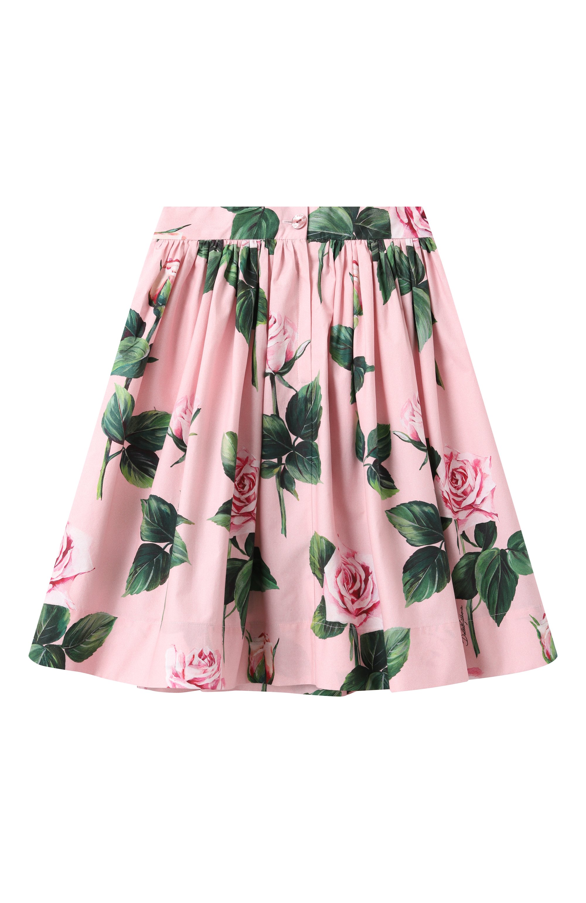 Хлопковая юбка DOLCE & GABBANA розового цвета по цене 51700 руб., арт. L55I01/HS5S7/8-14, фото 2 Хлопковая юбка DOLCE & GABBANA, арт. L55I01/HS5S7/8-14, фото 2