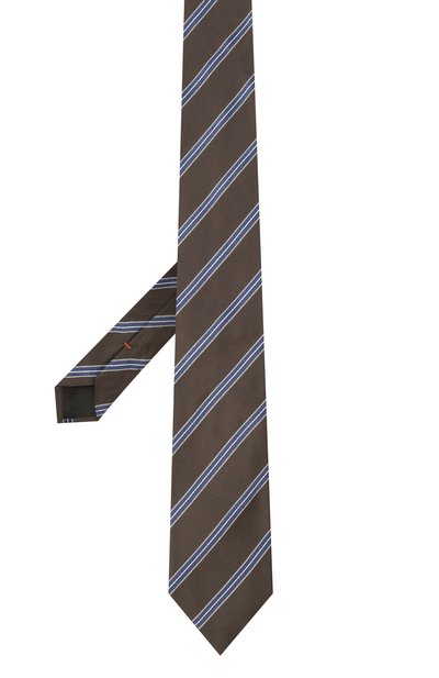 Шелковый галстук ZEGNA коричневого цвета по цене 30950 руб., арт. 1P8/Z9D01TA9, фото 3 Шелковый галстук ZEGNA, арт. 1P8/Z9D01TA9, фото 3