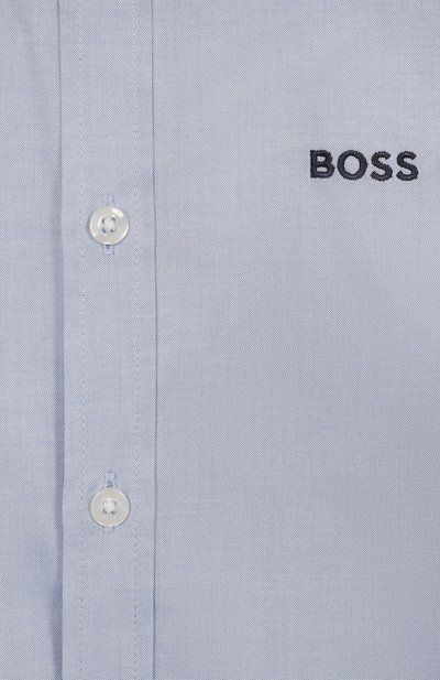 Хлопковая рубашка BOSS голубого цвета по цене 9680 руб., арт. J51626/6A-12A, фото 3 Хлопковая рубашка BOSS, арт. J51626/6A-12A, фото 3