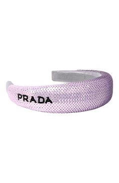 Женский ободок для волос PRADA сиреневого цвета, арт. 1IH019-2D0G-F02SR | Фото 3 (Материал: Текстиль, Синтетический материал; Материал сплава: Проставлено; Нос: Не проставлено)