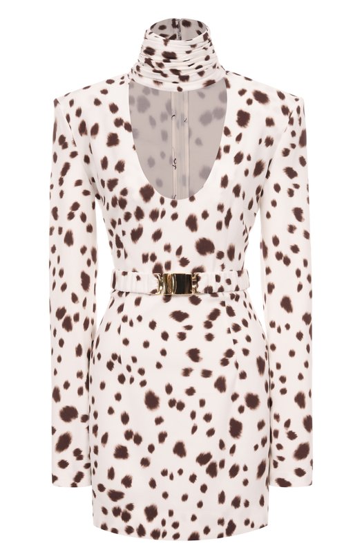 Платье из вискозы ROWEN ROSE DRS_RR415_S/PRINTED SABLE Белый DRS_RR415_S/PRINTED SABLE