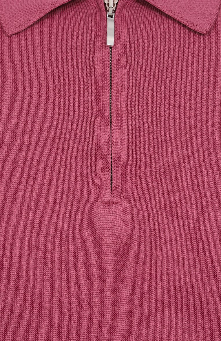 Мужское хлопковое поло GRAN SASSO розового цвета, арт. 58137/18120 | Фото 6 (Рукава: Короткие; Длина (для топов): Стандартные; Материал внешний: Хлопок; Принт: Без принта; Застежка: Молния; Кросс-КТ: Трикотаж; Стили: Романтичный)