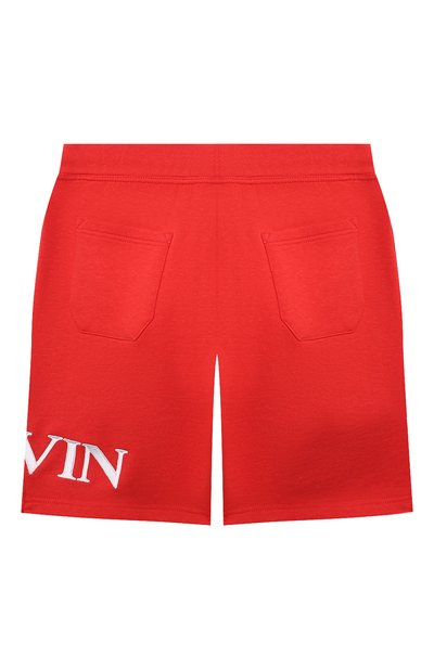 Хлопковые шорты LANVIN красного цвета по цене 16200 руб., арт. N24017, фото 2 Хлопковые шорты LANVIN, арт. N24017, фото 2