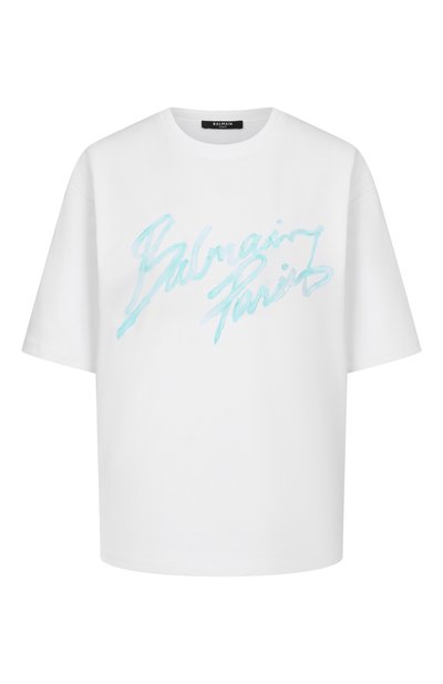 Женская хлопковая футболка BALMAIN, арт. GF1EG110/BD41