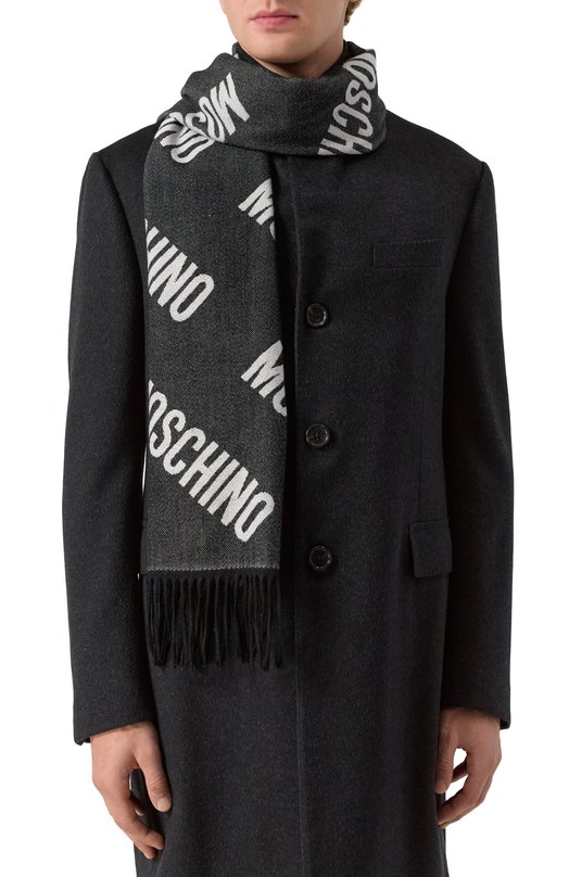 Шерстяной шарф Moschino 50234/M5873 Чёрный  50234/M5873 Фото 2