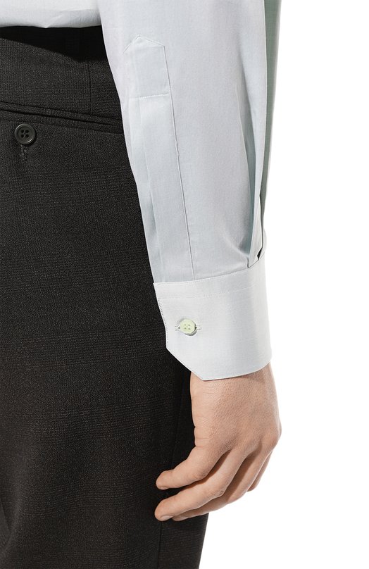 Хлопковая сорочка Stefano Ricci MC003678/R600 Голубой  MC003678/R600 Фото 6