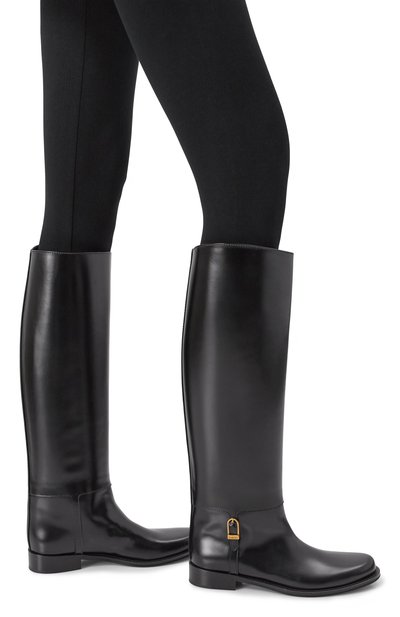 Женские кожаные сапоги julia SAINT LAURENT, арт. 840698/AAEHR