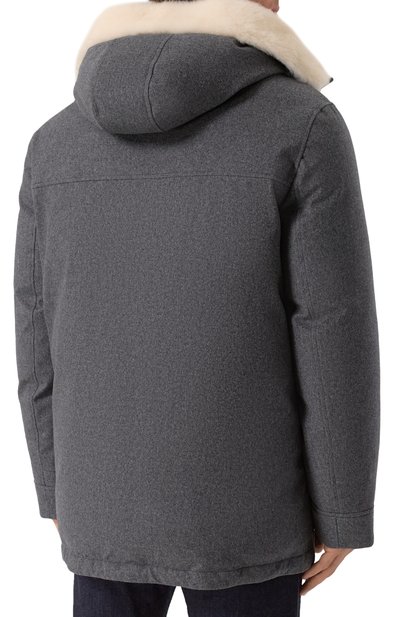 Пуховик с отделкой из овчины BRUNELLO CUCINELLI, арт. MM4701993, фо�то 4