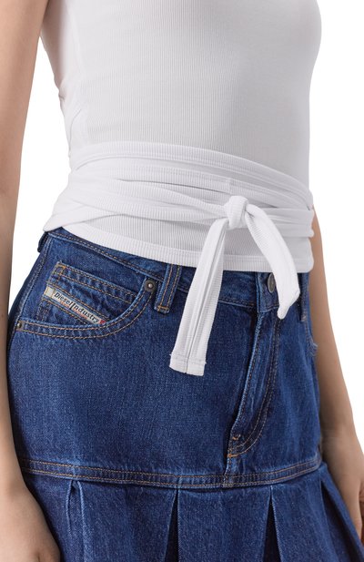 Хлопковый топ DIESEL белого цвета по цене 11800 руб., арт. A21019/0EJAI, фото 5 Хлопковый топ DIESEL, арт. A21019/0EJAI, фото 5