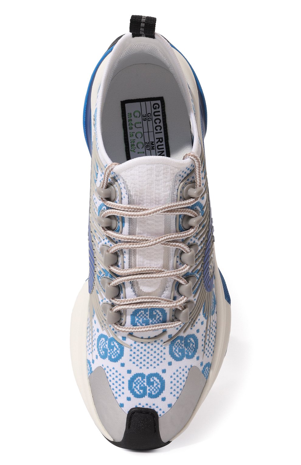 Текстильные кроссовки gucci run GUCCI, арт. 680903 USN10, фото 6