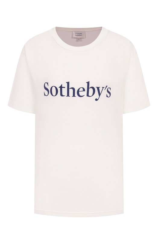 Хлопковая футболка FRAME x Sotheby's Frame Denim ME25JTE017 Белый ME25JTE017