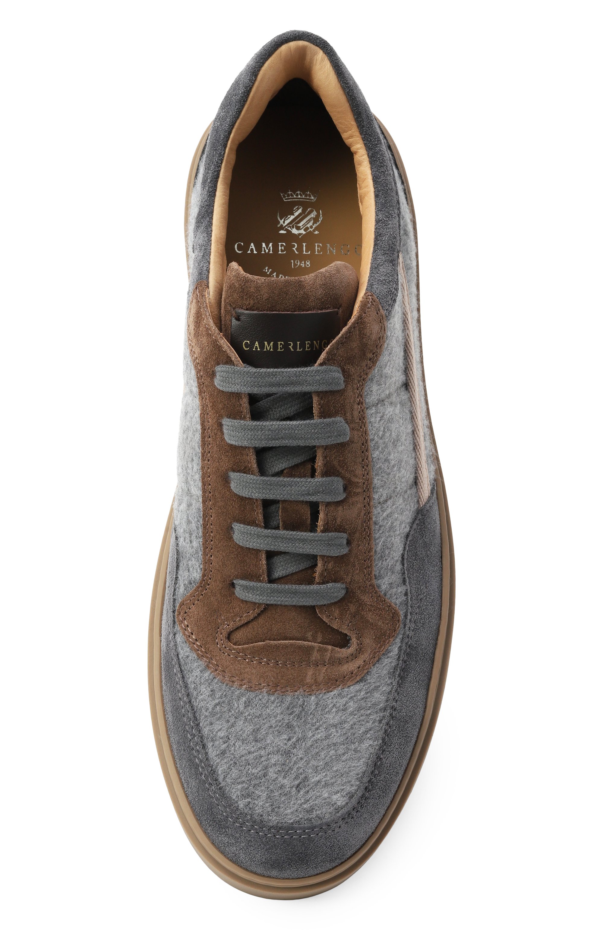 Комбинированные кеды CAMERLENGO серого цвета по цене 54750 руб., арт. 16874/M0NTECARL0 LANA, фото 6 Комбинированные кеды CAMERLENGO, арт. 16874/M0NTECARL0 LANA, фото 6