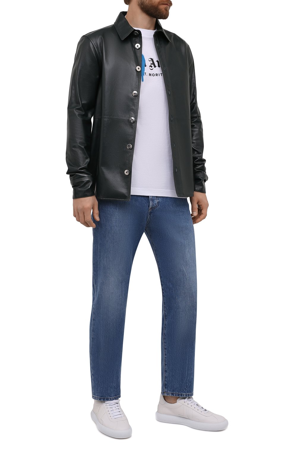 Хлопковая футболка PALM ANGELS, арт. PMAA001F21JER0020145, фото 2