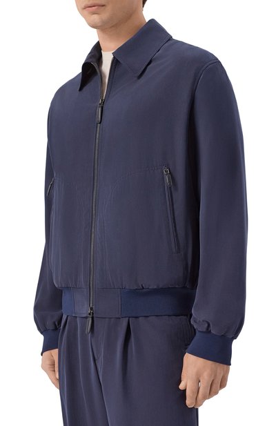 Бомбер из шелка и льна GIORGIO ARMANI, арт. GM003361/TE20664, фото 3