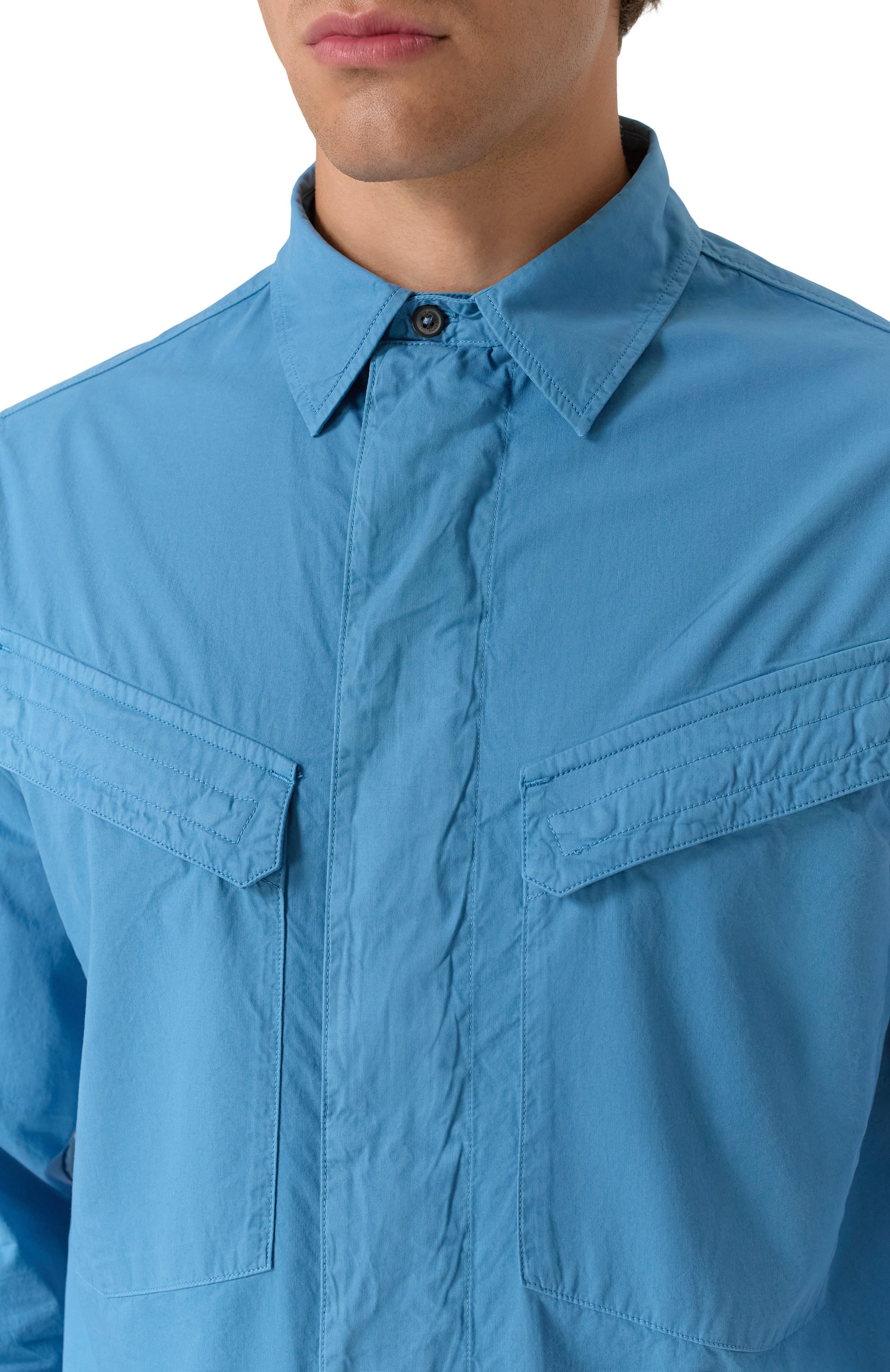 Хлопковая куртка-рубашка C.P. COMPANY, арт. 19CM0S073A110143G, фото 5