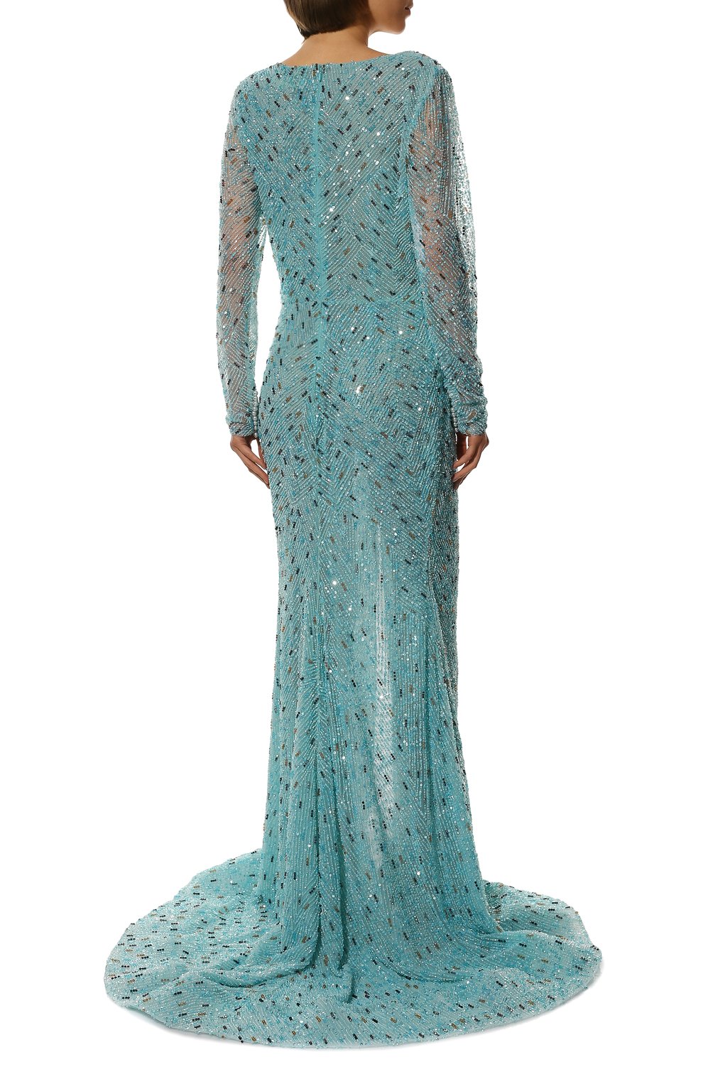 Платье SPERANZA COUTURE бирюзового цвета по цене 430000 руб., арт. SC010, фото 4 Платье SPERANZA COUTURE, арт. SC010, фото 4