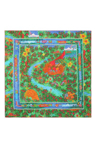 Шелковый платок kalevala KIRILL OVCHINNIKOV зеленого цвета по цене 23100 руб., арт. 90\KLV, фото 3 Шелковый платок kalevala KIRILL OVCHINNIKOV, арт. 90\KLV, фото 3