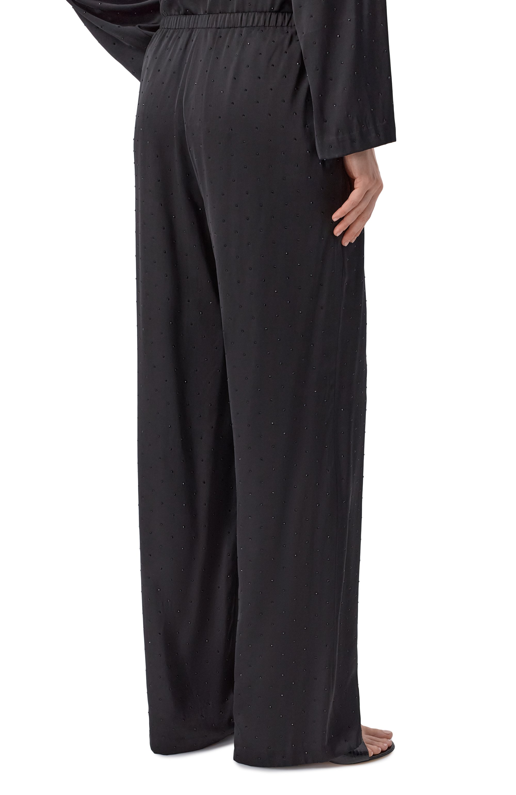 Костюм с отделкой стразами FLASHIN черного цвета по цене 73500 руб., арт. FF25PJRB, фото 5 Костюм с отделкой стразами FLASHIN, арт. FF25PJRB, фото 5