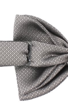 Мужской шелковый галстук-бабочка LANVIN темно-серого цвета, арт. 11504/B0W TIE | Фото 3 (Материал: Текстиль, Шелк; Нос: Не проставлено)