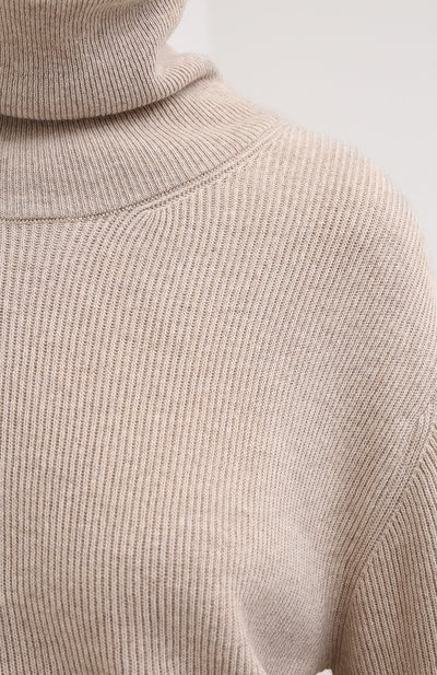 Платье-миди NANUSHKA бежевого цвета по цене 42550 руб., арт. CANAAN_BEIGE_RECYCLED CASHMERE KNIT, фото 5 Платье-миди NANUSHKA, арт. CANAAN_BEIGE_RECYCLED CASHMERE KNIT, фото 5