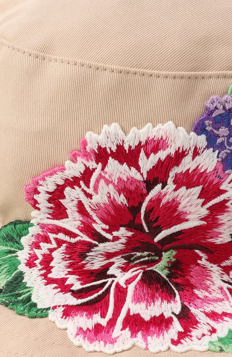 Детская хлопковая панама DOLCE & GABBANA светло-бежевого цвета, арт. LB5H62/G707U | Фото 4 (Материал: Текстиль, Хлопок; Нос: Не проставлено)