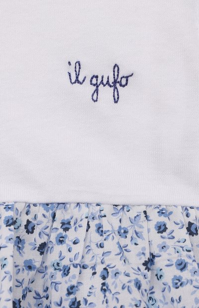 Комплект из топа и шорт IL GUFO голубого цвета по цене 10600 руб., арт. P23DP386C4093/6M-9M, фото 4 Комплект из топа и шорт IL GUFO, арт. P23DP386C4093/6M-9M, фото 4