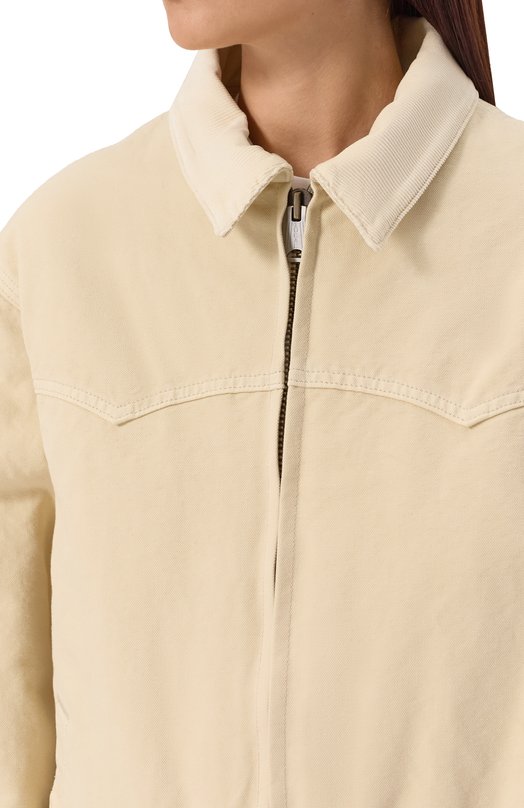 Хлопковый бомбер Maison Margiela S50AM0640/M35255 Бежевый  S50AM0640/M35255 Фото 5