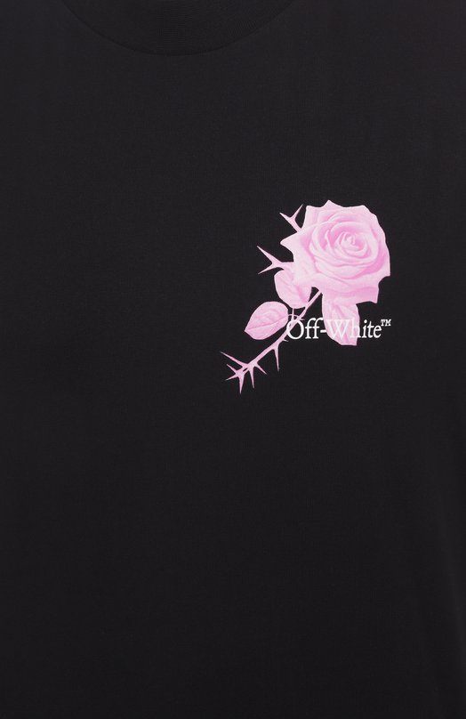 Хлопковая футболка Off-White 0WAA089S25JER001 Чёрный  0WAA089S25JER001 Фото 6