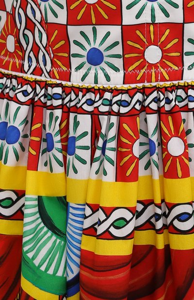 Хлопковое платье DOLCE & GABBANA разноцветного цвета по цене 212000 руб., арт. F6G8RT/GDS11, фото 5 Хлопковое платье DOLCE & GABBANA, арт. F6G8RT/GDS11, фото 5